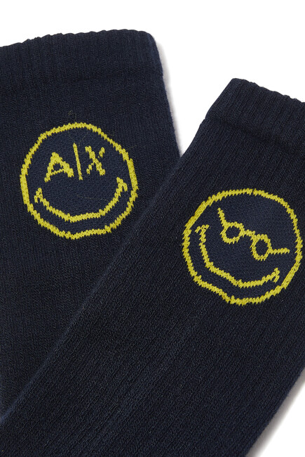 High Logo Smiley Socks
